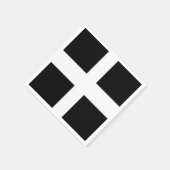 コーンワル国旗のカクテルナプキン（標準） スタンダードカクテルナプキン (角)