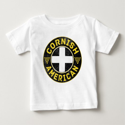 コーンワル州旗 ベビーTシャツ (正面)