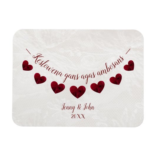 コーンワル語おめでとう婚約ギフト マグネット (横)