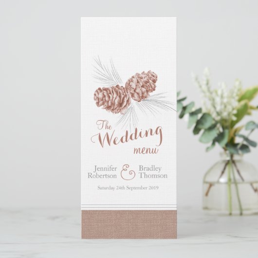 コーン冬のウェディングブラウンディナーメニュー メニュー (スタンド正面)