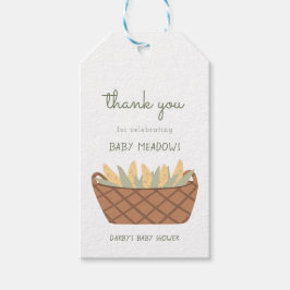 コーン地元で栽培されたベビーシャワーメッセージカード ギフトタグ