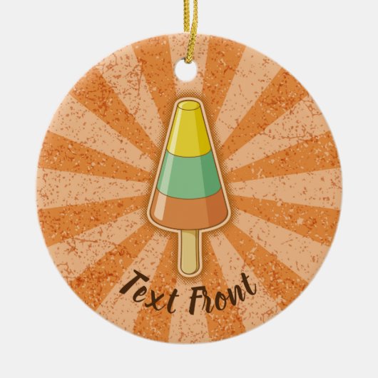 コーン型シャーベットスティック セラミックオーナメント (正面)