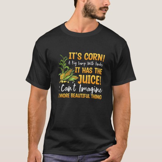 コーン大きな塊とノブJを持つコーン Tシャツ (正面)