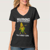 コーン女男性へ性コーンCob衣装農家 Tシャツ (正面)