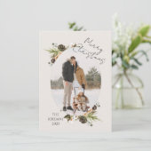 コーン枝クリスマスフォトホリデーカード 招待状 (スタンド正面)