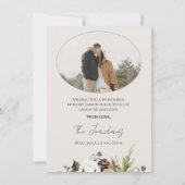 コーン枝クリスマスフォトホリデーカード 招待状 (裏面)