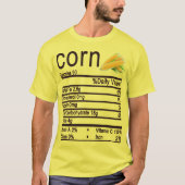 コーン栄養ファクト・ラベル Tシャツ (正面)