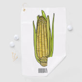 コーン漫画イラストレーション ゴルフタオル (インサイチュ)