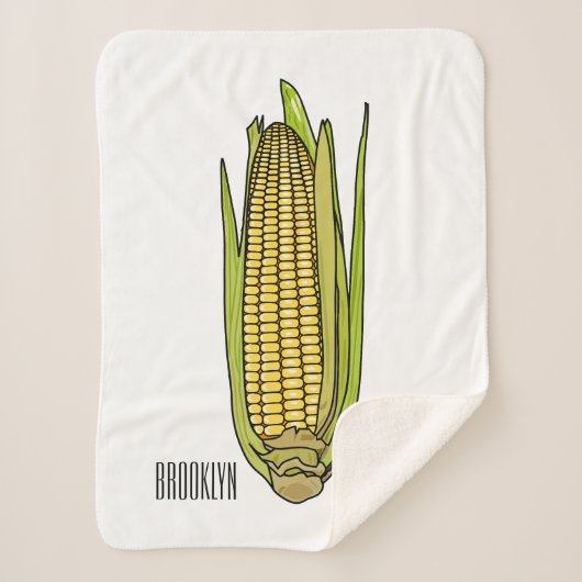 コーン漫画イラストレーション シェルパブランケット (正面)