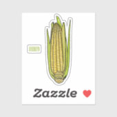 コーン漫画イラストレーション シール (シート)