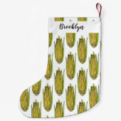 コーン漫画イラストレーション スモールクリスマスストッキング (裏面)