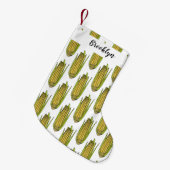 コーン漫画イラストレーション スモールクリスマスストッキング (正面 (吊り時))