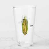 コーン漫画イラストレーション タンブラーグラス (正面)