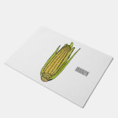 コーン漫画イラストレーション ドアマット (アングル)