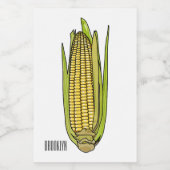 コーン漫画イラストレーション フードラベル (シングルラベル)