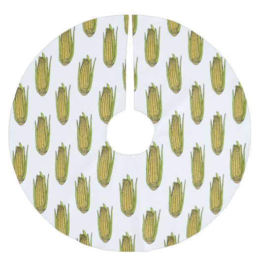 コーン漫画イラストレーション ブラッシュドポリエステルツリースカート (正面)