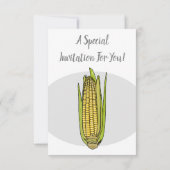 コーン漫画イラストレーション 招待状 (裏面)