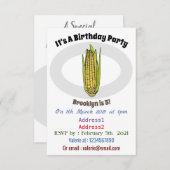 コーン漫画イラストレーション 招待状 (正面/裏面)