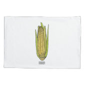 コーン漫画イラストレーション 枕カバー (裏面)