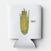 コーン漫画イラストレーション 缶クーラー (裏面)