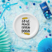 コーン犬 ペーパープレート (パーティー)