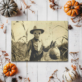 コーン畑の不気味なヴィンテージスケルトン ポストカード