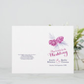 コーン紫色の海軍の冬の秋の結婚式プログラム (スタンド正面)