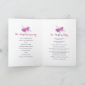 コーン紫色の海軍の冬の秋の結婚式プログラム プログラム (内部)