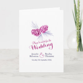 コーン紫色の海軍の冬の秋の結婚式プログラム プログラム