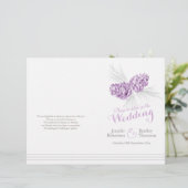 コーン紫色の灰色の冬の大規模な結婚式プログラム (スタンド正面)