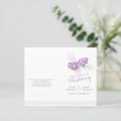 コーン紫色の灰色の冬の秋の結婚式プログラム (スタンド正面)