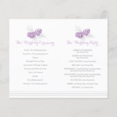 コーン紫色の灰色の冬の秋の結婚式プログラム (裏面)