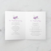 コーン紫色の灰色の冬の秋の結婚式プログラム プログラム (内部)