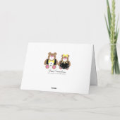 コーン結婚ワルの記念テディベア カード (裏面)