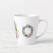 コーン緑の新し結婚い第1クリスマスフォト カフェラテマグ (右)