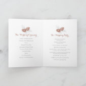 コーン茶色の灰色の冬の秋の結婚式プログラム プログラム (内部)