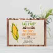 コーン誕生日テーマパーティーの招待 招待状 (スタンド正面)