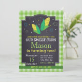 コーン誕生日招待状 招待状 (スタンド正面)