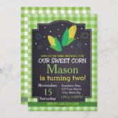 コーン誕生日招待状 招待状 (正面/裏面)