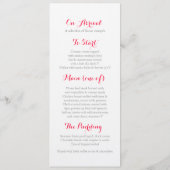 コーン赤い灰色の冬の結婚式のディナーメニュー メニュー (裏面)