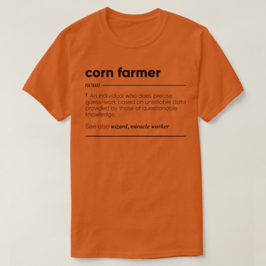 コーン農家 おもしろい Tシャツ (デザイン正面)