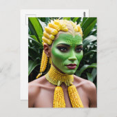 コーン風変わり女性 ポストカード (正面/裏面)