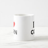 コーン❤️コーン大好きコーンIハートコーン コーヒーマグカップ (中央)