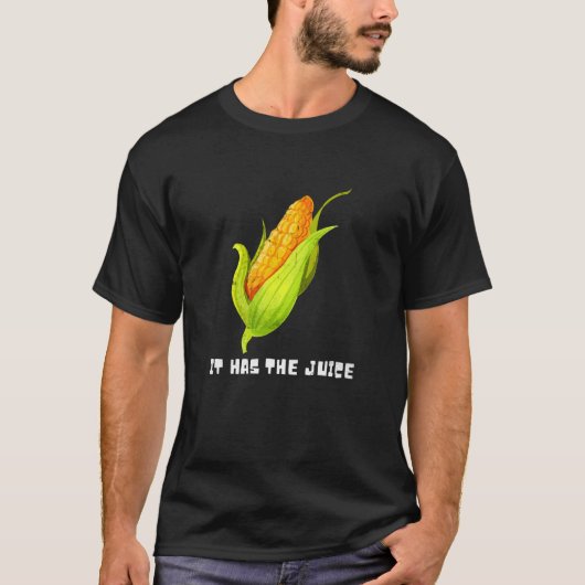 コーン ジュースがたっぷり 農業ライフ Tシャツ (正面)