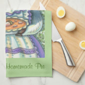 コーン&スカッシュパイ、感謝豚キッチンタオル キッチンタオル (四つ折り)