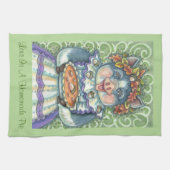 コーン&スカッシュパイ、感謝豚キッチンタオル キッチンタオル (横)