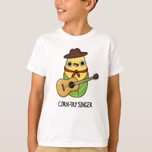 コーン・トリー歌手おもしろいコーン・プン Tシャツ