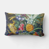 コーン、フルーツ、ブルーの花を使った静物体験 ランバークッション (裏面)