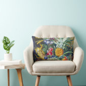 コーン、フルーツ、ブルーの花を使った静物体験 ランバークッション (椅子)