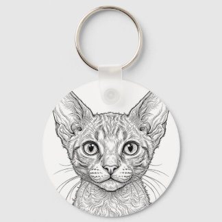 コーン・レックスの子猫のキーチェーン キーホルダー